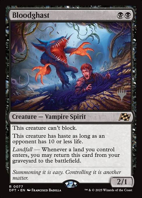 Bloodghast, carta Magic di tipo Creature — Vampire Spirit illustrata da Francisco Badilla