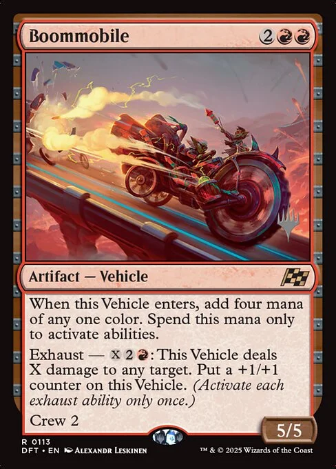 Boommobile, carta Magic di tipo Artifact — Vehicle illustrata da Alexandr Leskinen