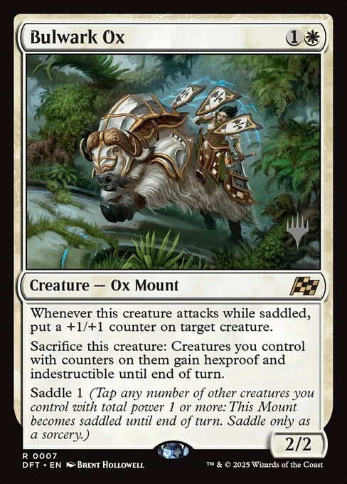 Bulwark Ox, carta Magic di tipo Creature — Ox Mount illustrata da Brent Hollowell