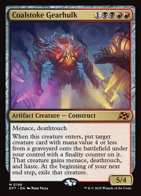 Coalstoke Gearhulk, carta Magic di tipo Artifact Creature — Construct illustrata da Nino Vecia