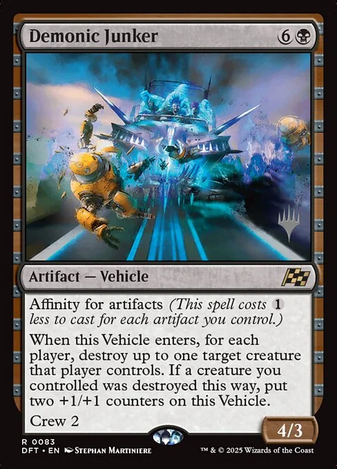 Demonic Junker, carta Magic di tipo Artifact — Vehicle illustrata da Stephan Martiniere