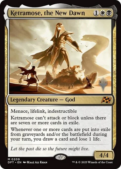 Ketramose, the New Dawn, carta Magic di tipo Legendary Creature — God illustrata da Maaz Ali Khan