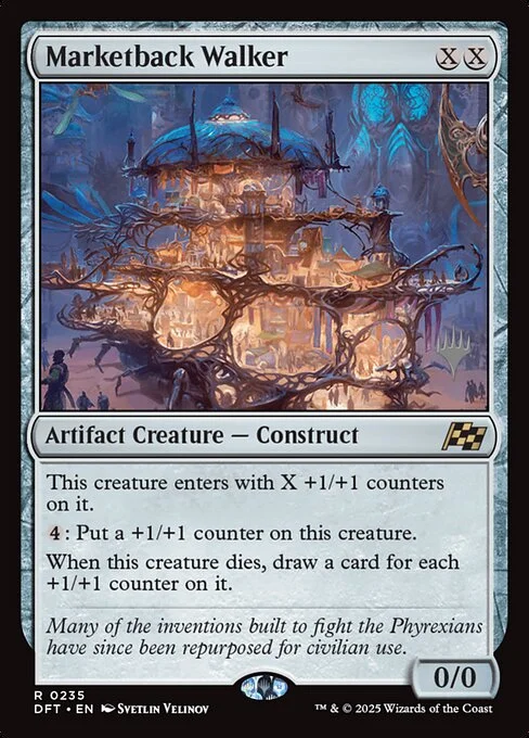 Marketback Walker, carta Magic di tipo Artifact Creature — Construct illustrata da Svetlin Velinov