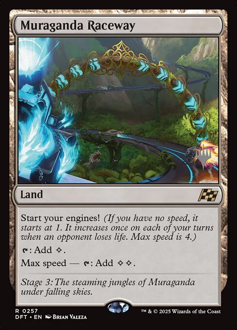 Muraganda Raceway, carta Magic di tipo Land illustrata da Brian Valeza