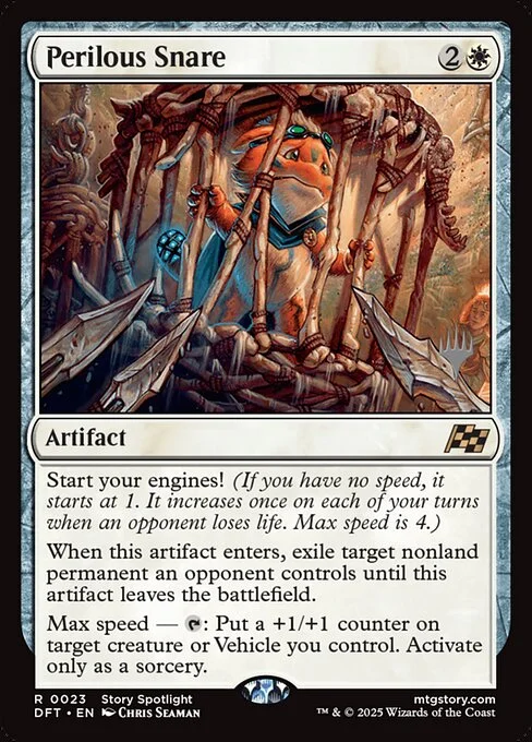 Perilous Snare, carta Magic di tipo Artifact illustrata da Chris Seaman