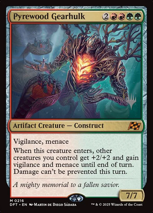 Pyrewood Gearhulk, carta Magic di tipo Artifact Creature — Construct illustrata da Martin de Diego Sádaba