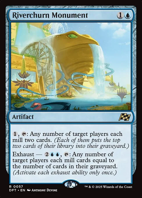 Riverchurn Monument, carta Magic di tipo Artifact illustrata da Anthony Devine