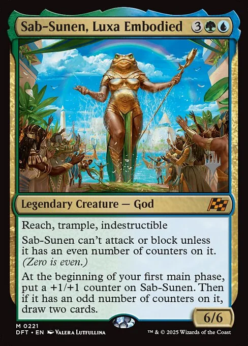 Sab-Sunen, Luxa Embodied, carta Magic di tipo Legendary Creature — God illustrata da Valera Lutfullina