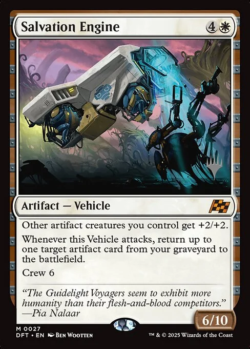 Salvation Engine, carta Magic di tipo Artifact — Vehicle illustrata da Ben Wootten