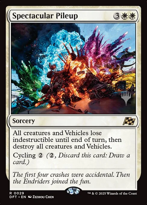 Spectacular Pileup, carta Magic di tipo Sorcery illustrata da Zezhou Chen
