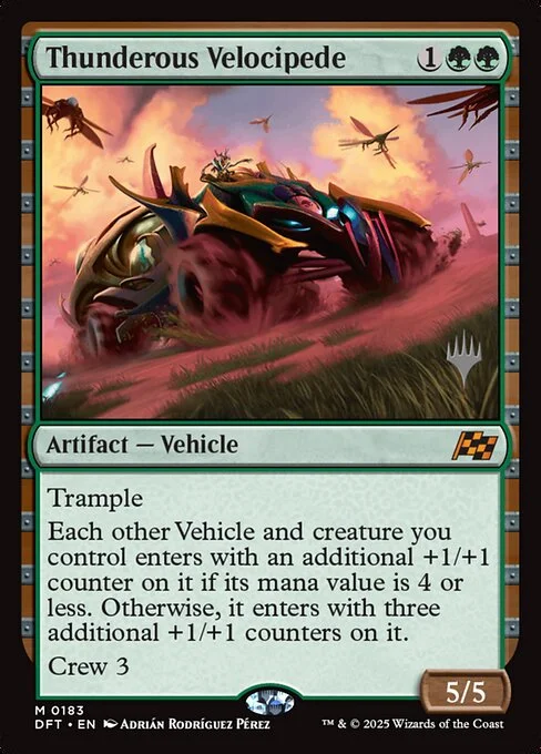 Thunderous Velocipede, carta Magic di tipo Artifact — Vehicle illustrata da Adrián Rodríguez Pérez