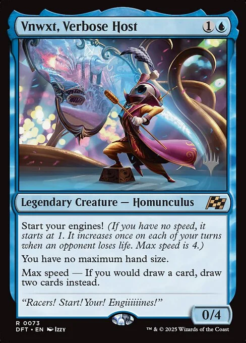 Vnwxt, Verbose Host, carta Magic di tipo Legendary Creature — Homunculus illustrata da Izzy