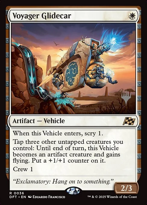 Voyager Glidecar, carta Magic di tipo Artifact — Vehicle illustrata da Eduardo Francisco