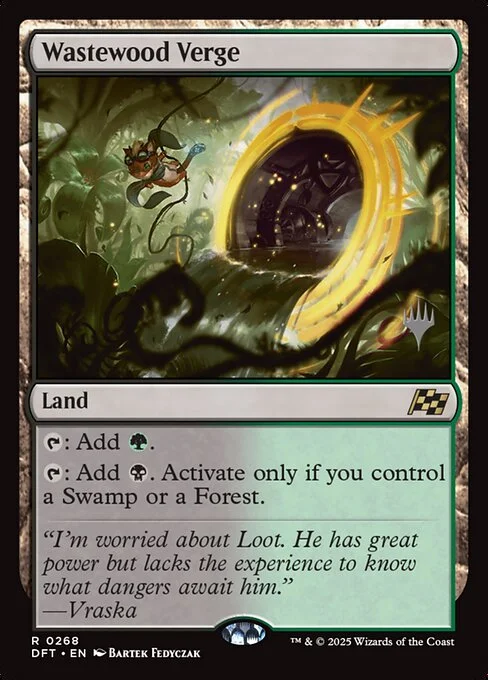 Wastewood Verge, carta Magic di tipo Land illustrata da Bartek Fedyczak