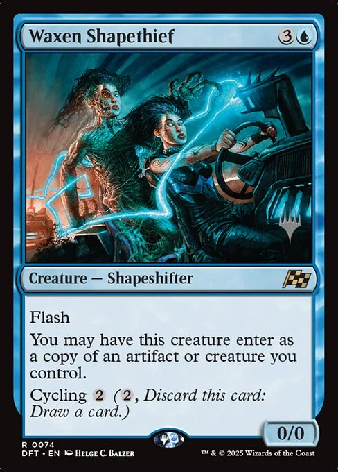Waxen Shapethief, carta Magic di tipo Creature — Shapeshifter illustrata da Helge C. Balzer