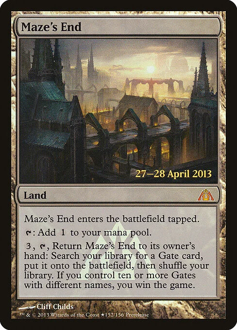 Maze's End, carta Magic di tipo Land illustrata da Cliff Childs