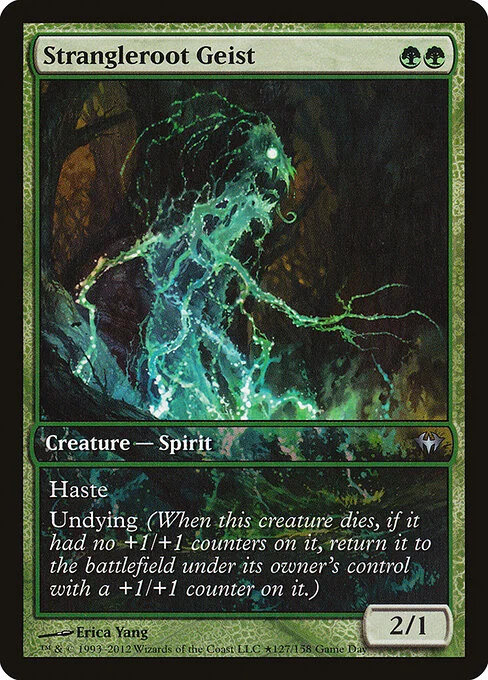 Strangleroot Geist, carta Magic di tipo Creature — Spirit illustrata da Erica Yang