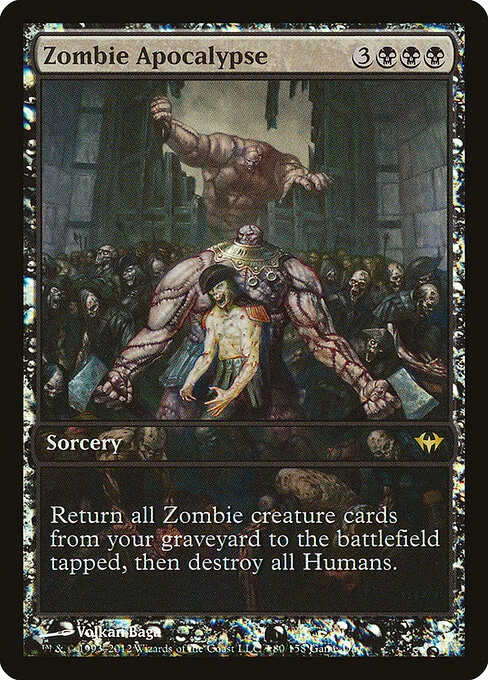 Zombie Apocalypse, carta Magic di tipo Sorcery illustrata da Volkan Baǵa