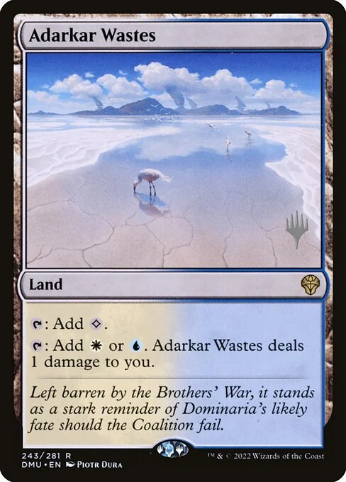Adarkar Wastes, carta Magic di tipo Land illustrata da Piotr Dura