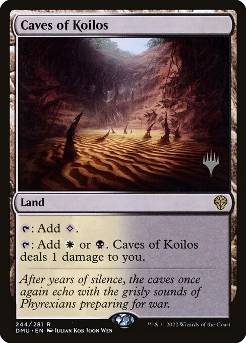 Caves of Koilos, carta Magic di tipo Land illustrata da Julian Kok Joon Wen