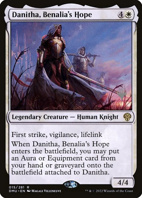 Danitha, Benalia's Hope, carta Magic di tipo Legendary Creature — Human Knight illustrata da Magali Villeneuve