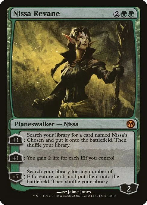 Nissa Revane, carta Magic di tipo Legendary Planeswalker — Nissa illustrata da Jaime Jones