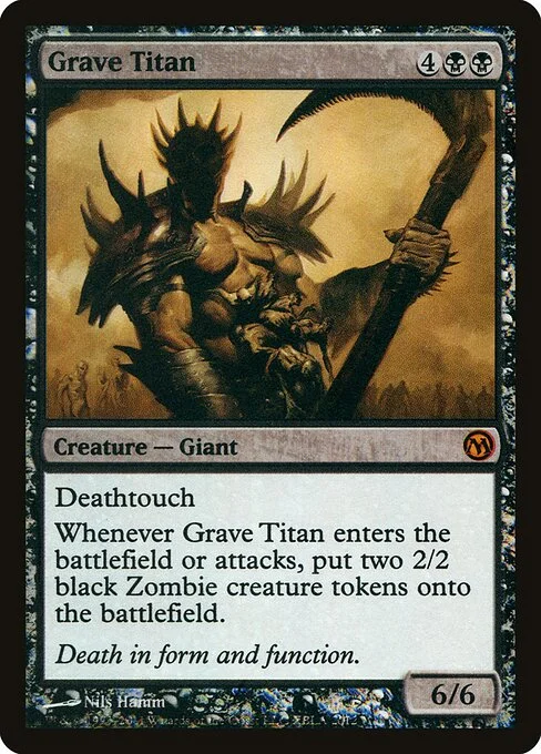Grave Titan, carta Magic di tipo Creature — Giant illustrata da Lucas Graciano