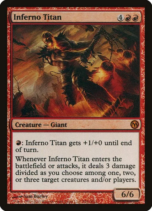 Inferno Titan, carta Magic di tipo Creature — Giant illustrata da Sam Burley