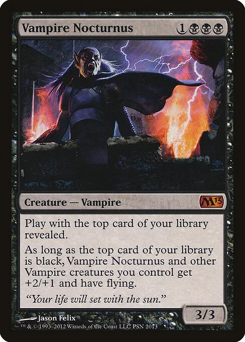 Vampire Nocturnus, carta Magic di tipo Creature — Vampire illustrata da Jason Felix