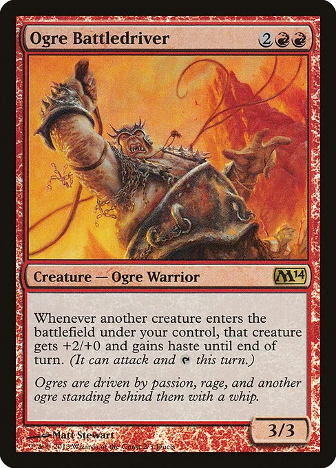 Ogre Battledriver, carta Magic di tipo Creature — Ogre Warrior illustrata da Matt Stewart