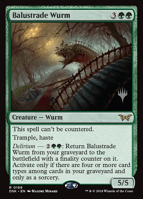 Balustrade Wurm, carta Magic di tipo Creature — Wurm illustrata da Maxime Minard