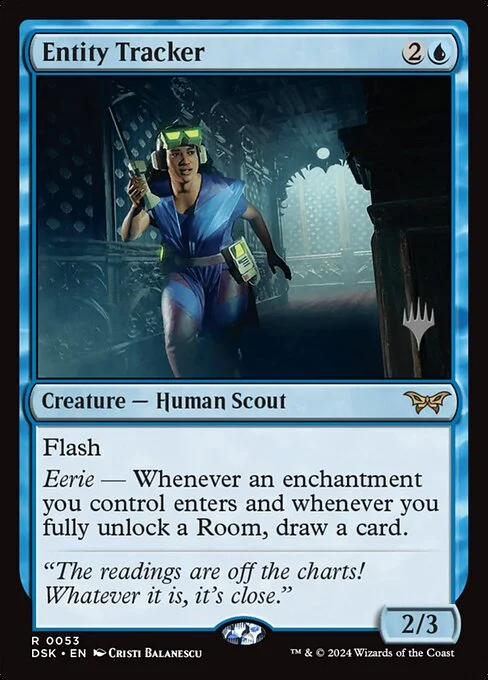Entity Tracker, carta Magic di tipo Creature — Human Scout illustrata da Cristi Balanescu