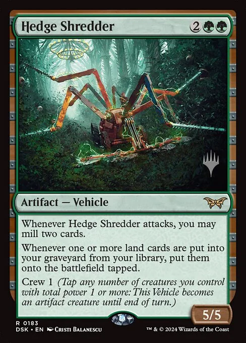 Hedge Shredder, carta Magic di tipo Artifact — Vehicle illustrata da Cristi Balanescu