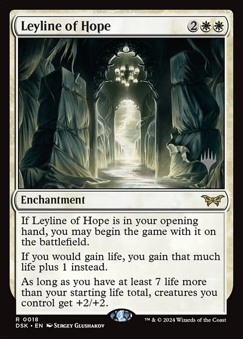 Leyline of Hope, carta Magic di tipo Enchantment illustrata da Sergey Glushakov