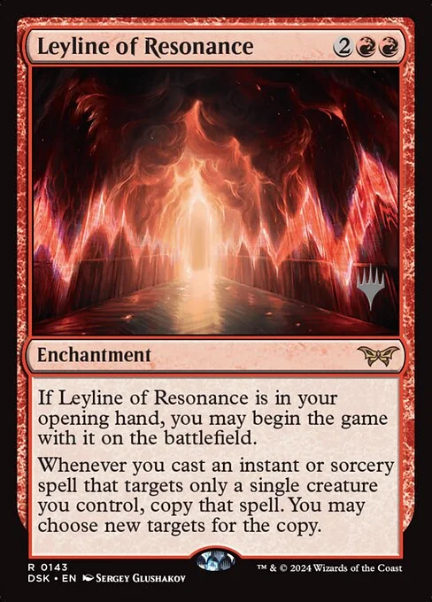 Leyline of Resonance, carta Magic di tipo Enchantment illustrata da Sergey Glushakov