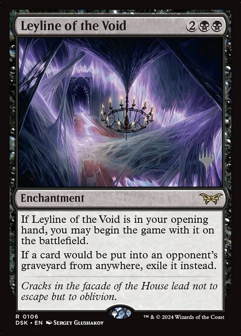 Leyline of the Void, carta Magic di tipo Enchantment illustrata da Sergey Glushakov