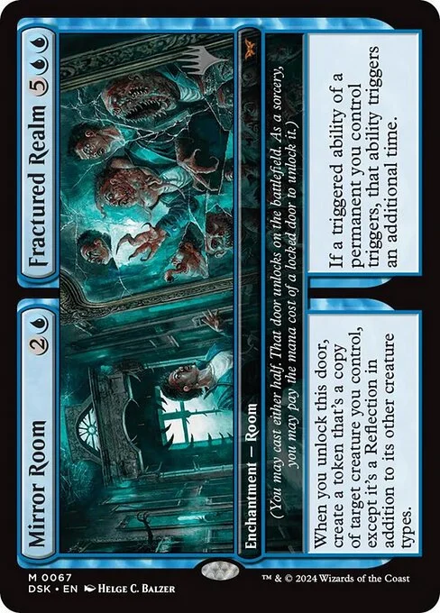 Mirror Room // Fractured Realm, carta Magic di tipo Enchantment — Room // Enchantment — Room illustrata da Helge C. Balzer