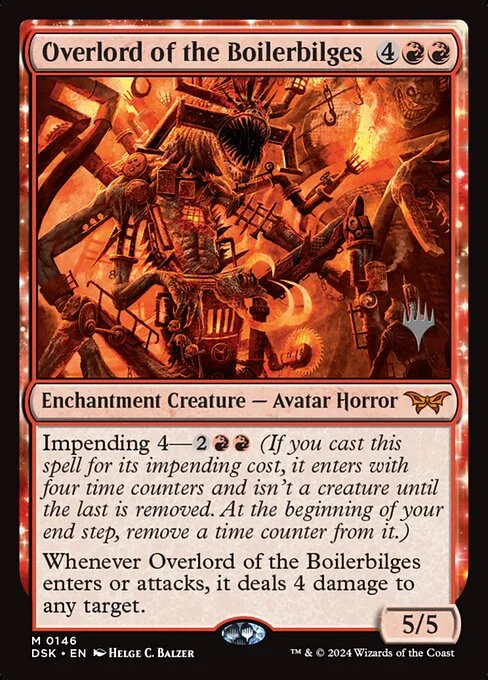 Overlord of the Boilerbilges, carta Magic di tipo Enchantment Creature — Avatar Horror illustrata da Helge C. Balzer