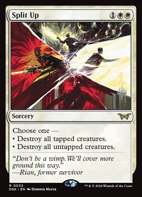 Split Up, carta Magic di tipo Sorcery illustrata da Dominik Mayer