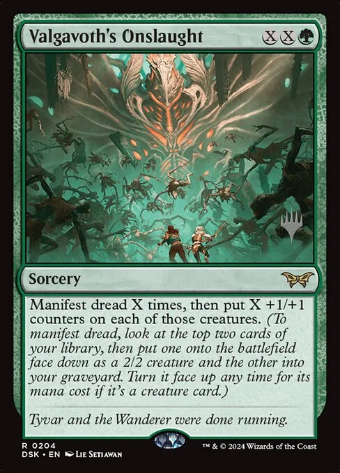 Valgavoth's Onslaught, carta Magic di tipo Sorcery illustrata da Lie Setiawan
