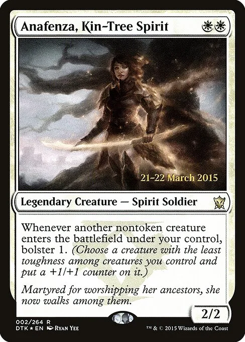Anafenza, Kin-Tree Spirit, carta Magic di tipo Legendary Creature — Spirit Soldier illustrata da Ryan Yee