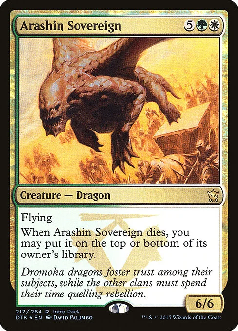 Arashin Sovereign, carta Magic di tipo Creature — Dragon illustrata da David Palumbo