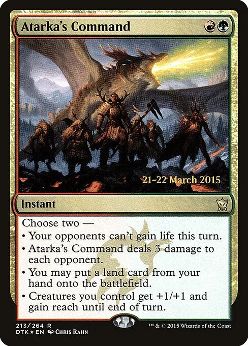 Atarka's Command, carta Magic di tipo Instant illustrata da Chris Rahn