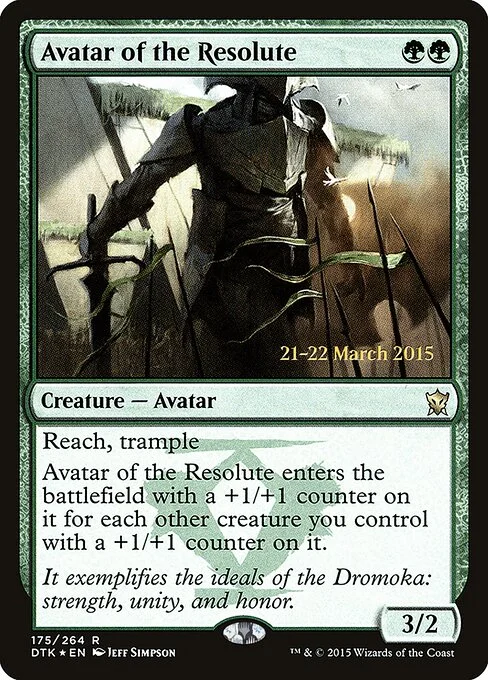 Avatar of the Resolute, carta Magic di tipo Creature — Avatar illustrata da Jeff Simpson