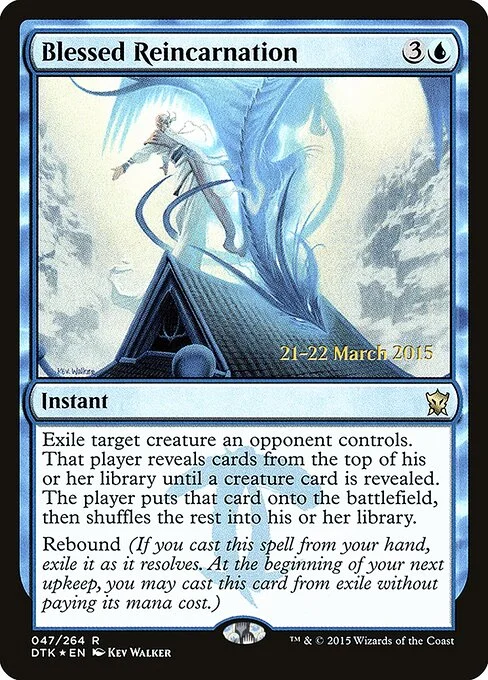 Blessed Reincarnation, carta Magic di tipo Instant illustrata da Kev Walker