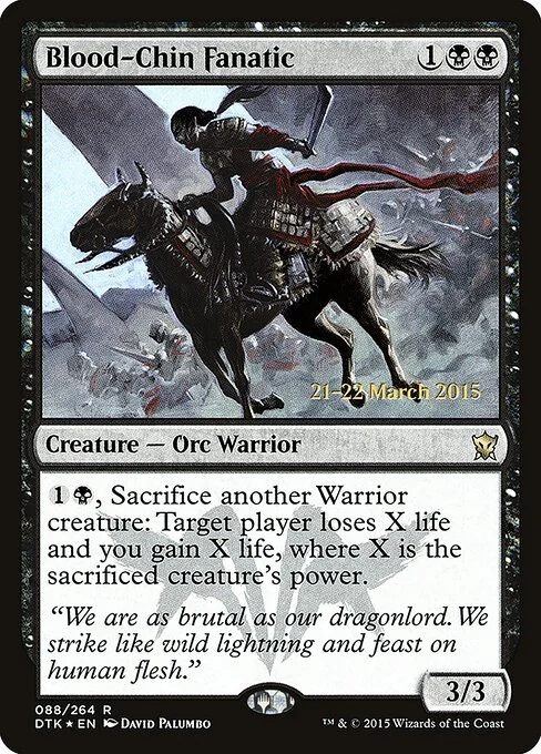 Blood-Chin Fanatic, carta Magic di tipo Creature — Orc Warrior illustrata da David Palumbo