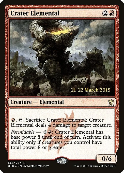 Crater Elemental, carta Magic di tipo Creature — Elemental illustrata da Svetlin Velinov
