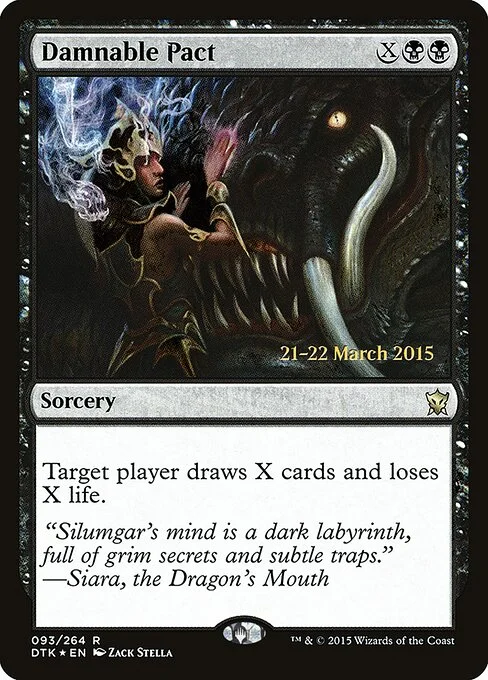 Damnable Pact, carta Magic di tipo Sorcery illustrata da Zack Stella