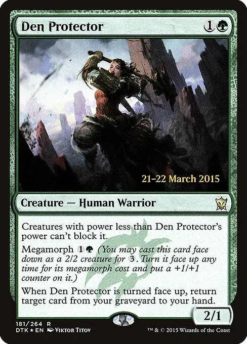 Den Protector, carta Magic di tipo Creature — Human Warrior illustrata da Viktor Titov