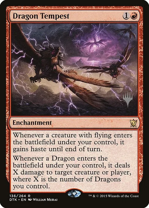Dragon Tempest, carta Magic di tipo Enchantment illustrata da Willian Murai